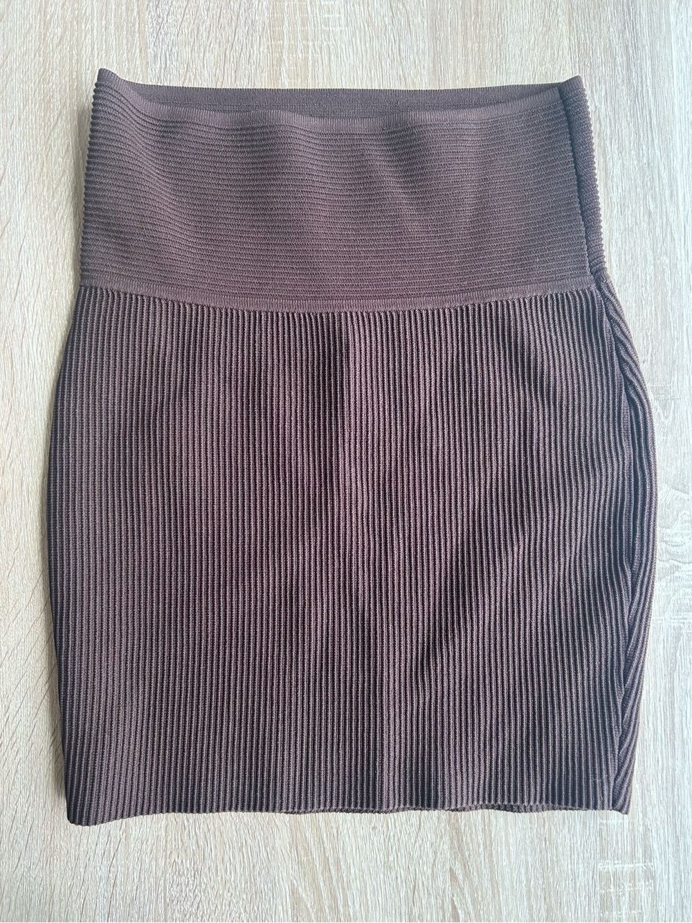 Aritzia Babaton Ribbed Bodycon Skirt - Brown